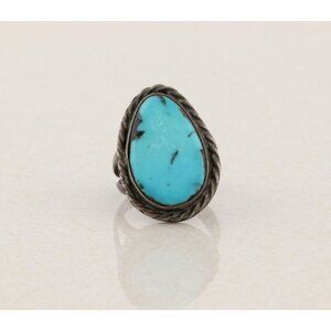 Sterling Silver Natural Turquoise Ring Size 7